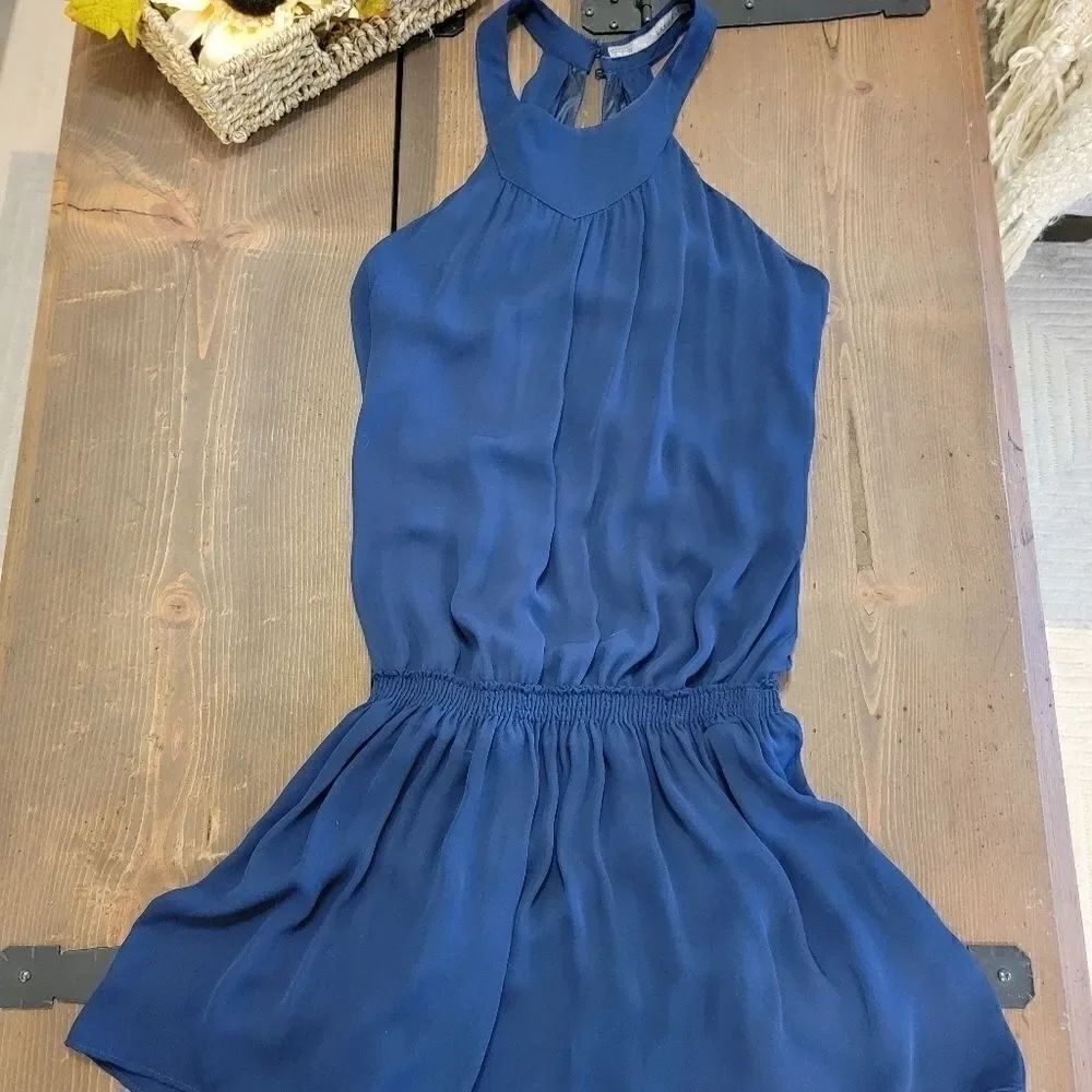 Zara Basic blue sleeveless blue dress medium